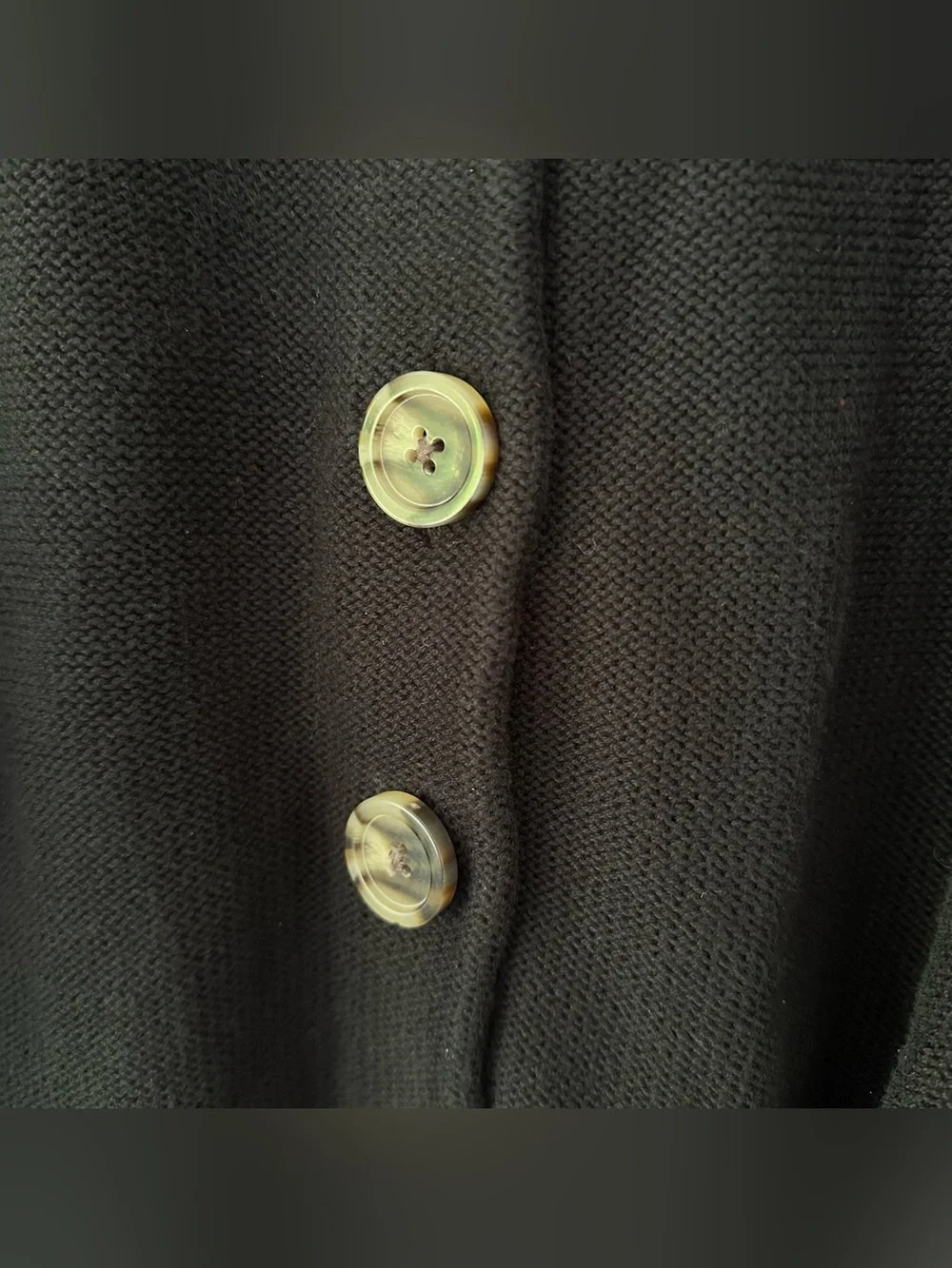 Quince 100% Organic Cotton Cropped Cardigan Sz L Black - Picture 10 of 14